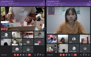 講師進行線上分組授課