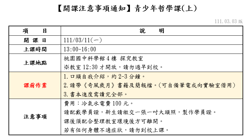 青少年哲學課