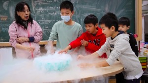 ▲仙氣飄飄，但水盆的水還是溫溫的喔。