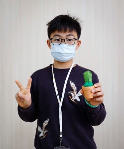 ▲耶！我的多肉植物完成。