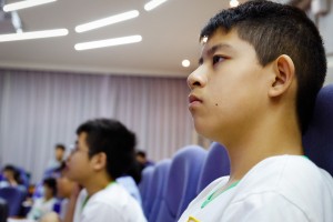 🔺同學們認真聆聽柯導演的成功經驗。